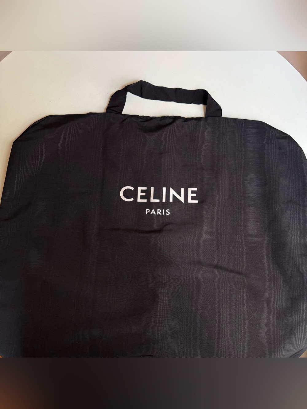 Celine Paris Black Garment Bag Suit Dress Travel Storage Cover Handle 26"*46"